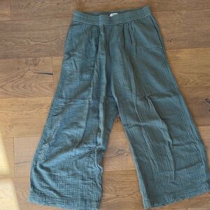 Madewell Gauzy Cotton Sage Green Knit Pants